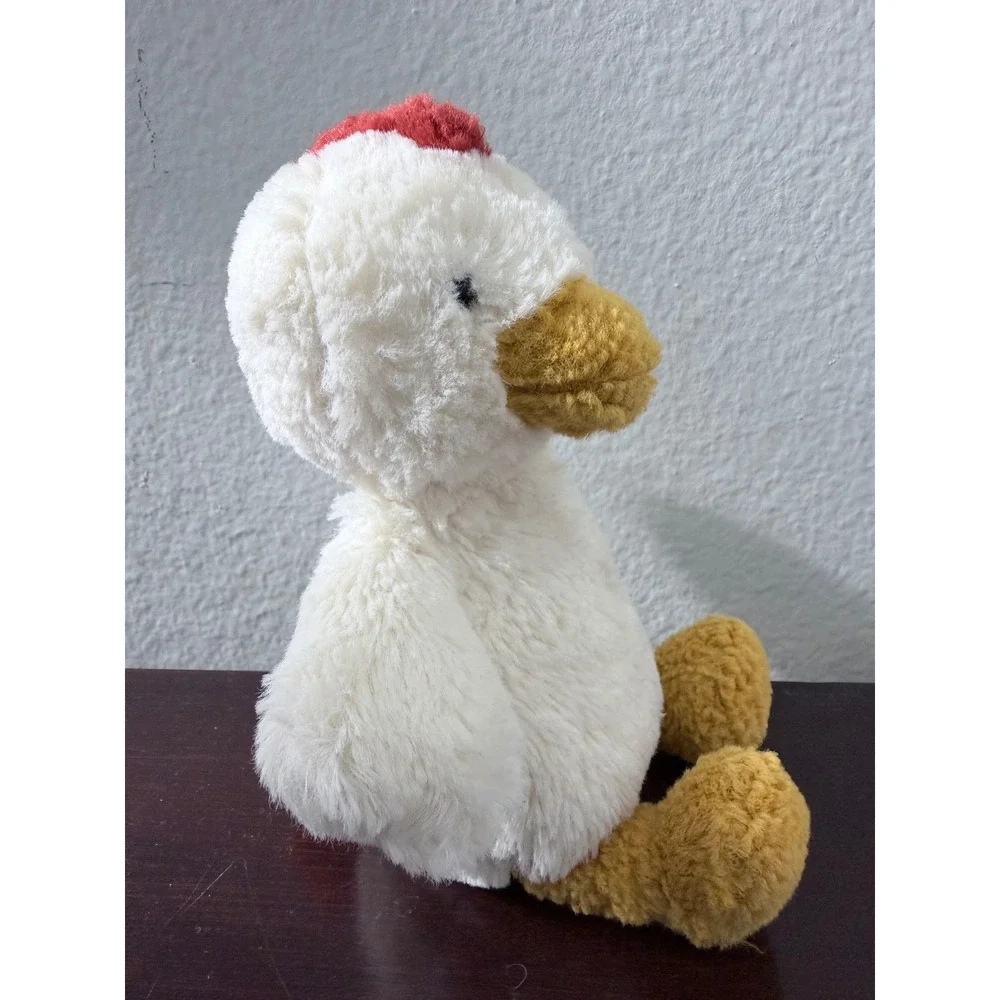 Jellycat London Chicken Hen Plush Stuffed‎ Animal Red Comb Weighted Bottom 8